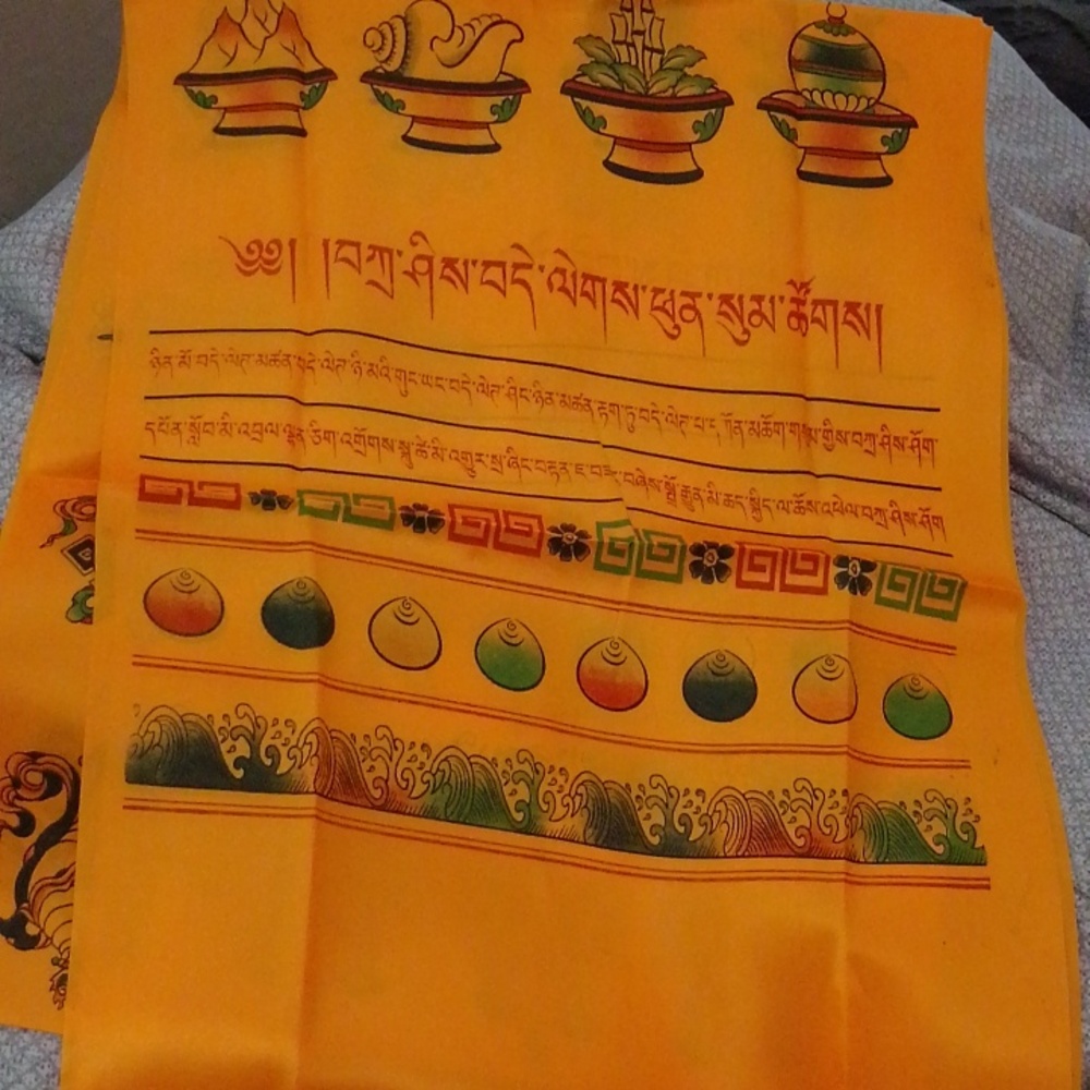 NWOT Tibetan Buddhist Prayer Khata.